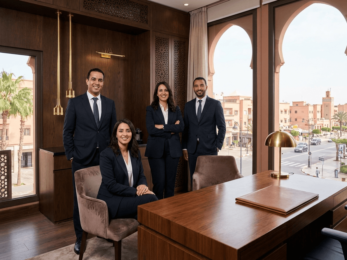 L'équipe Elyseum Properties dans son agence à Marrakech